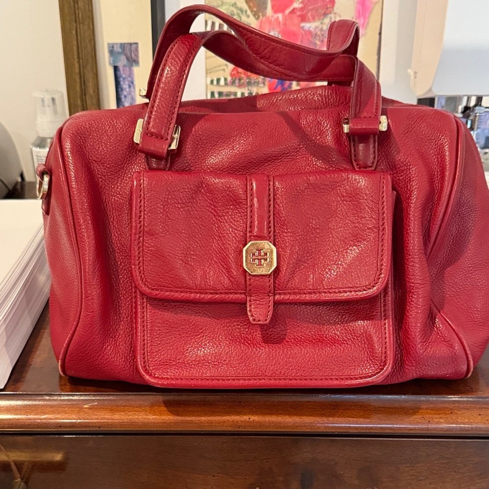 Tory Burch Red Leather Bag